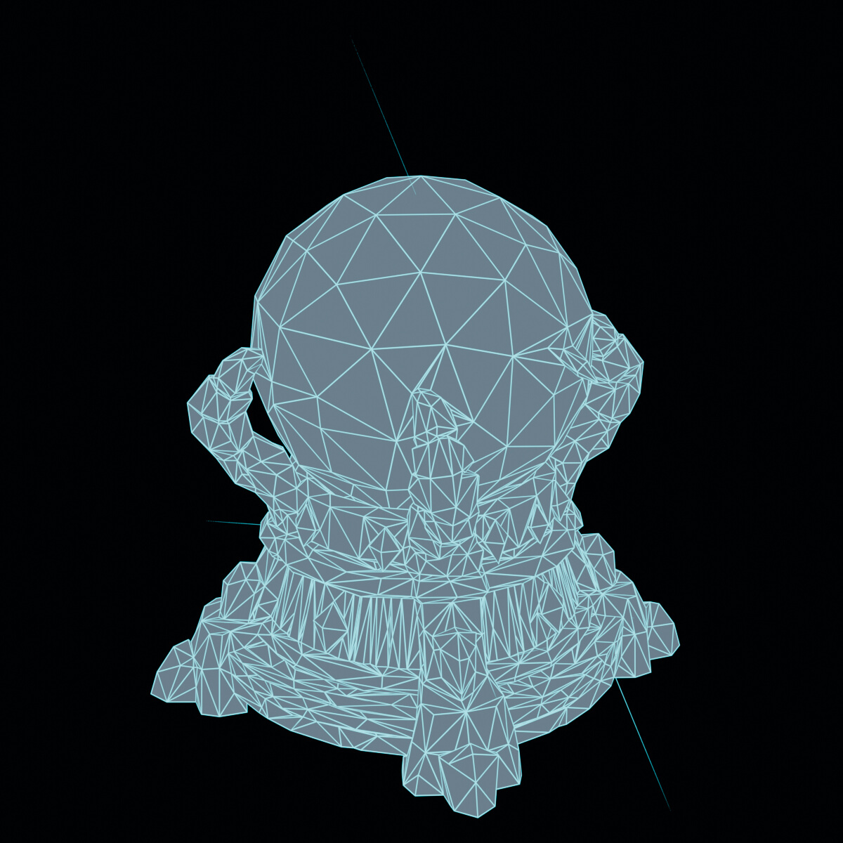 Stylized Low Poly Crystal Ball 3D Model