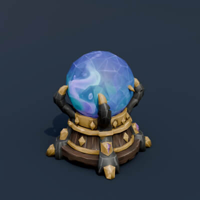 Stylized Low Poly Crystal Ball