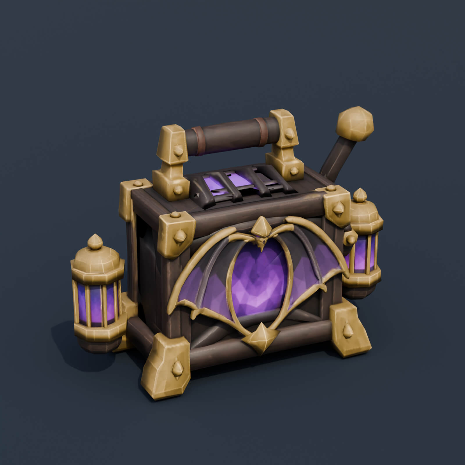 Stylized Low Poly Ectoplasm Ghost Trap 3D Model