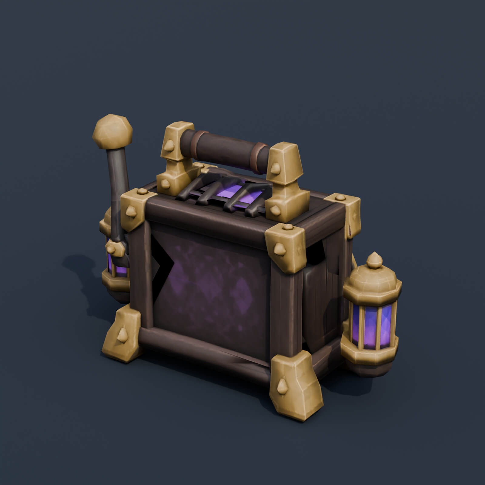 Stylized Low Poly Ectoplasm Ghost Trap 3D Model