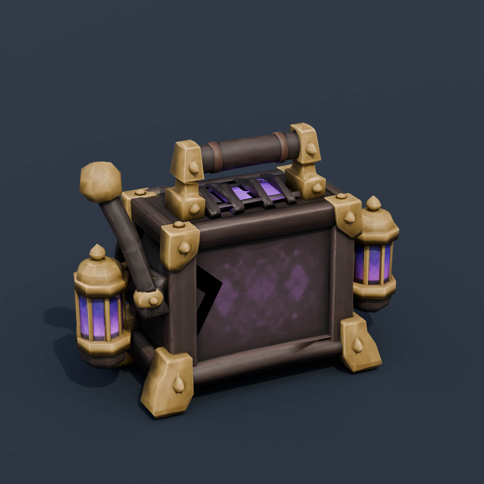 Stylized Low Poly Ectoplasm Ghost Trap 3D Model