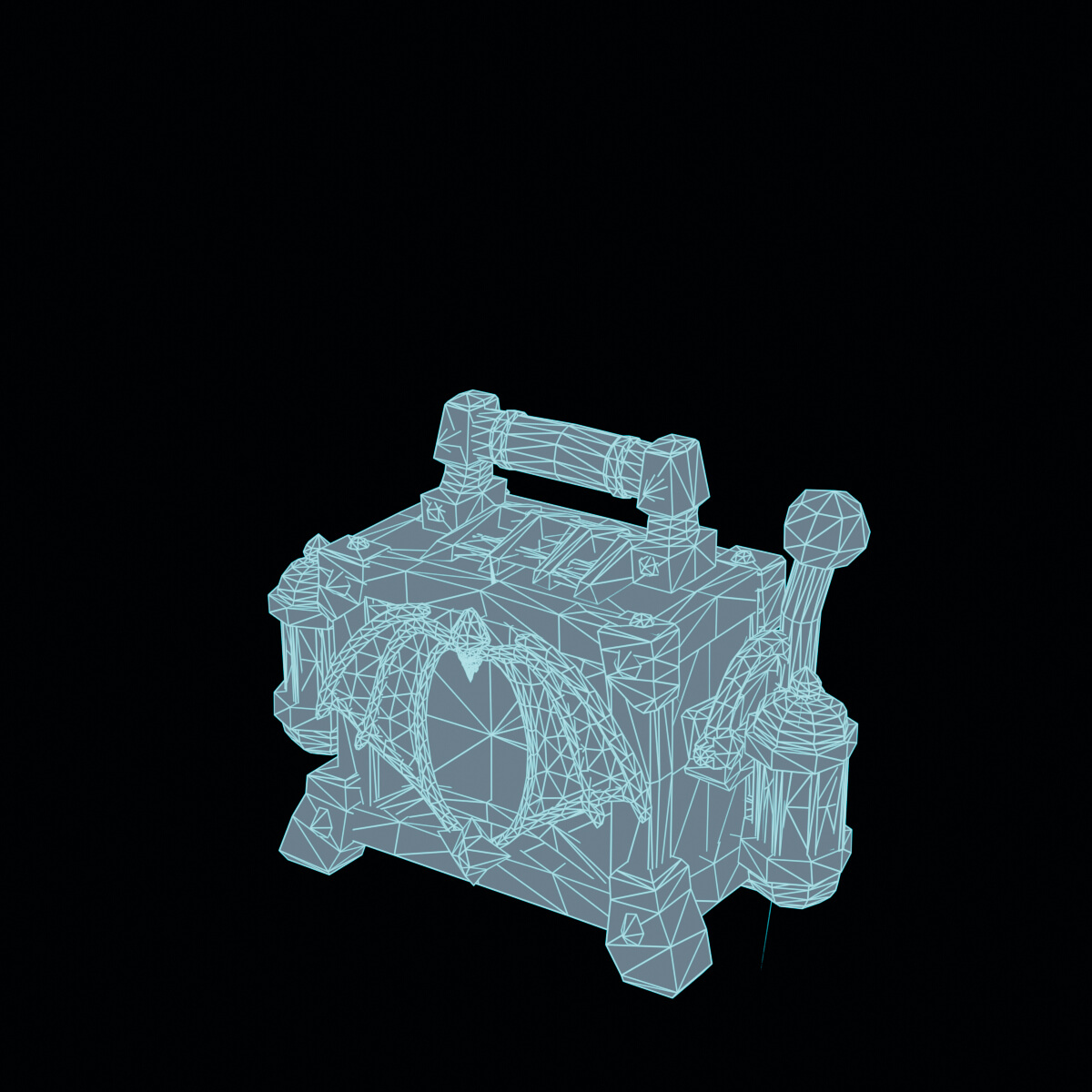 Stylized Low Poly Ectoplasm Ghost Trap 3D Model