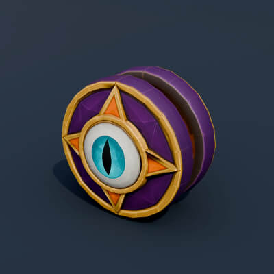Stylized Low Poly Eyeball Yo Yo