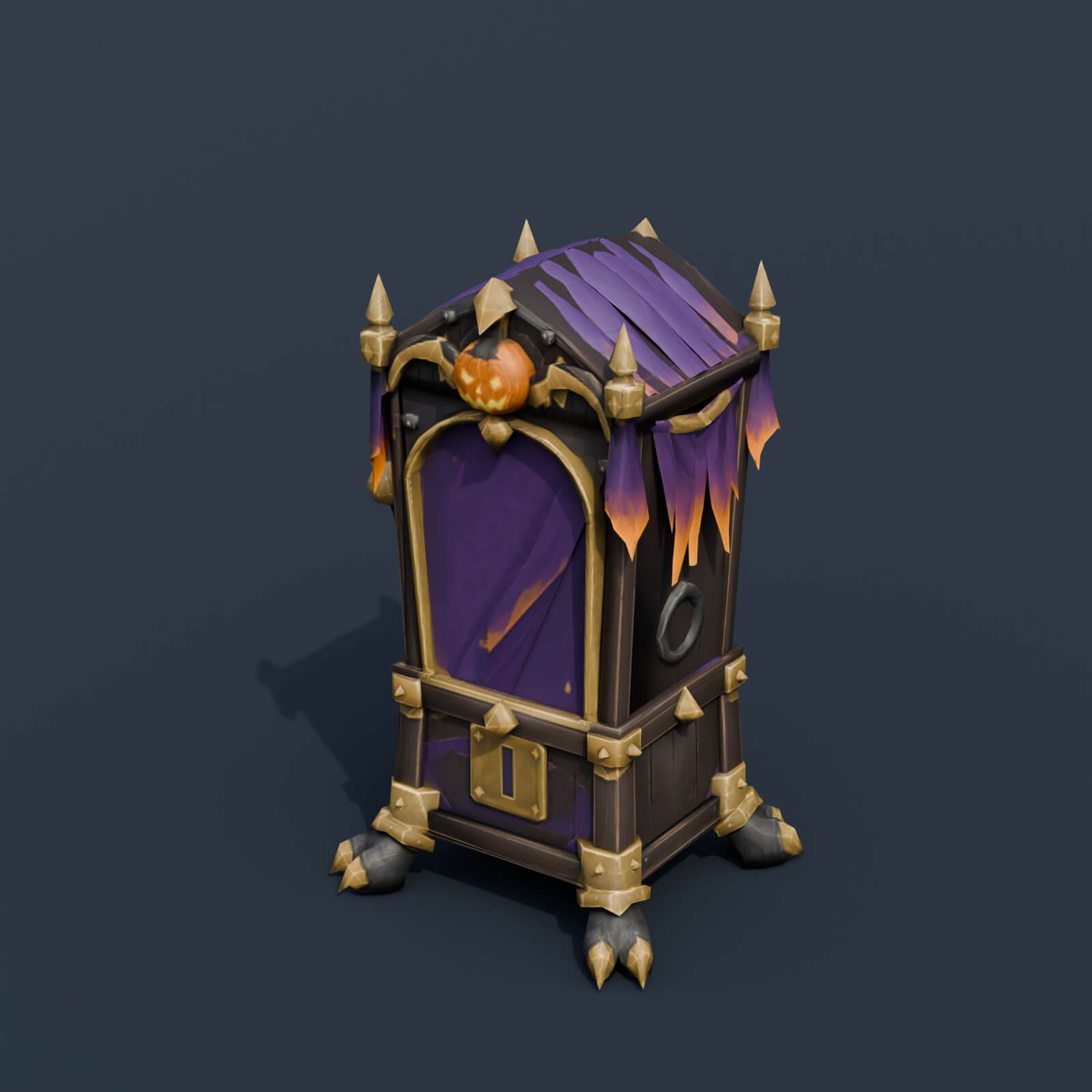 Stylized Low Poly Fortune Teller Machine 3D Model