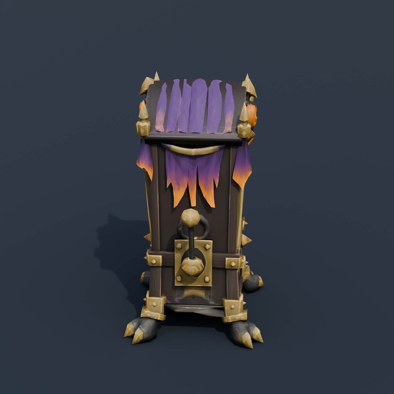 Stylized Low Poly Fortune Teller Machine 3D Model