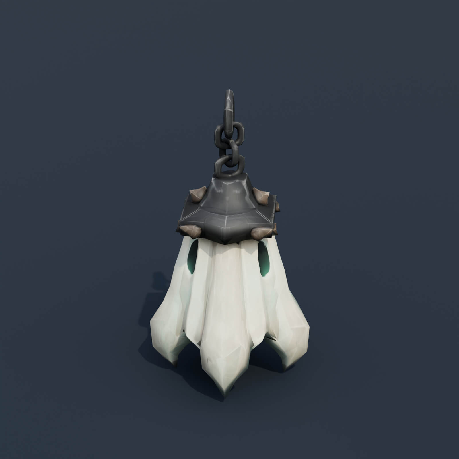 Stylized Low Poly Ghost Lantern 3D Model