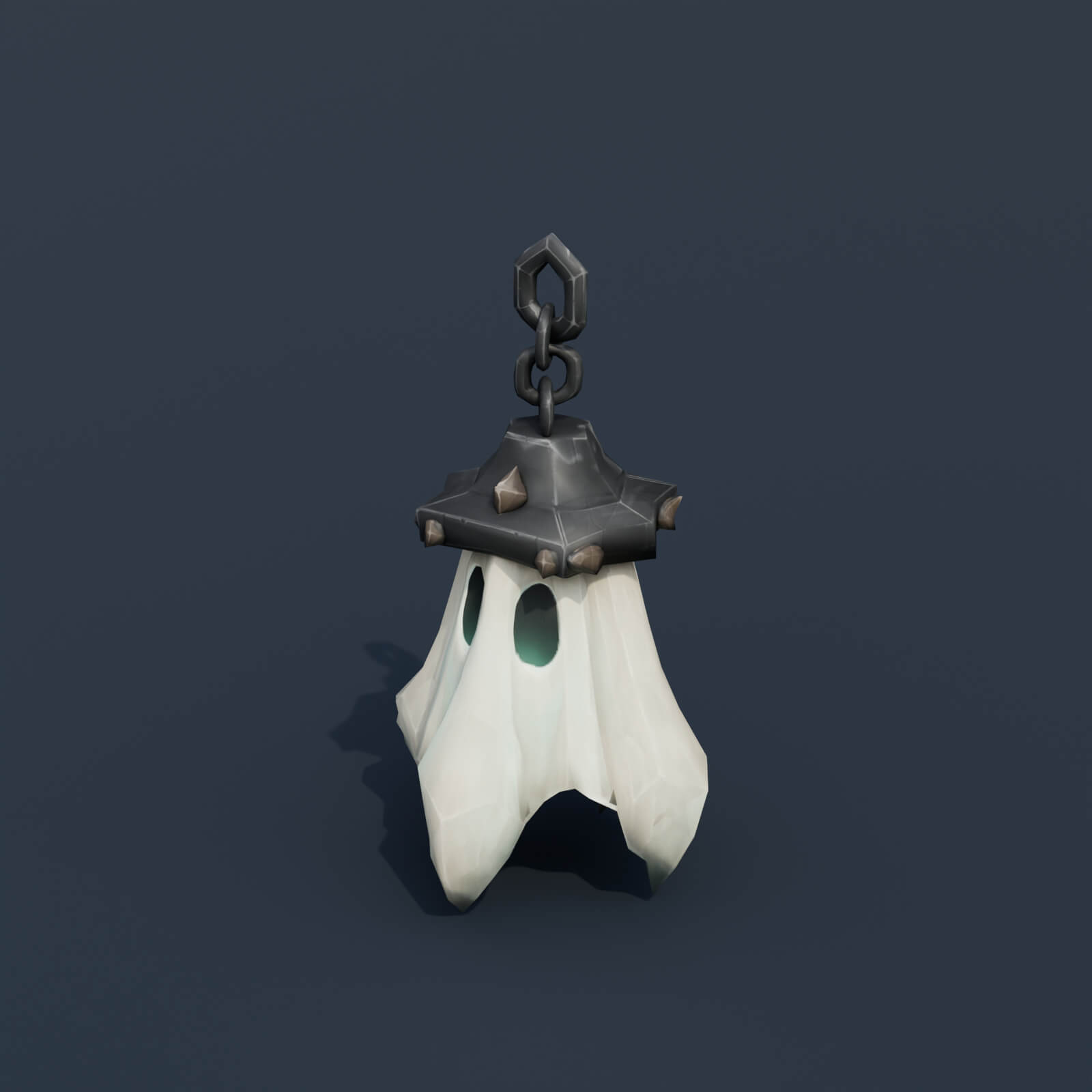 Stylized Low Poly Ghost Lantern 3D Model