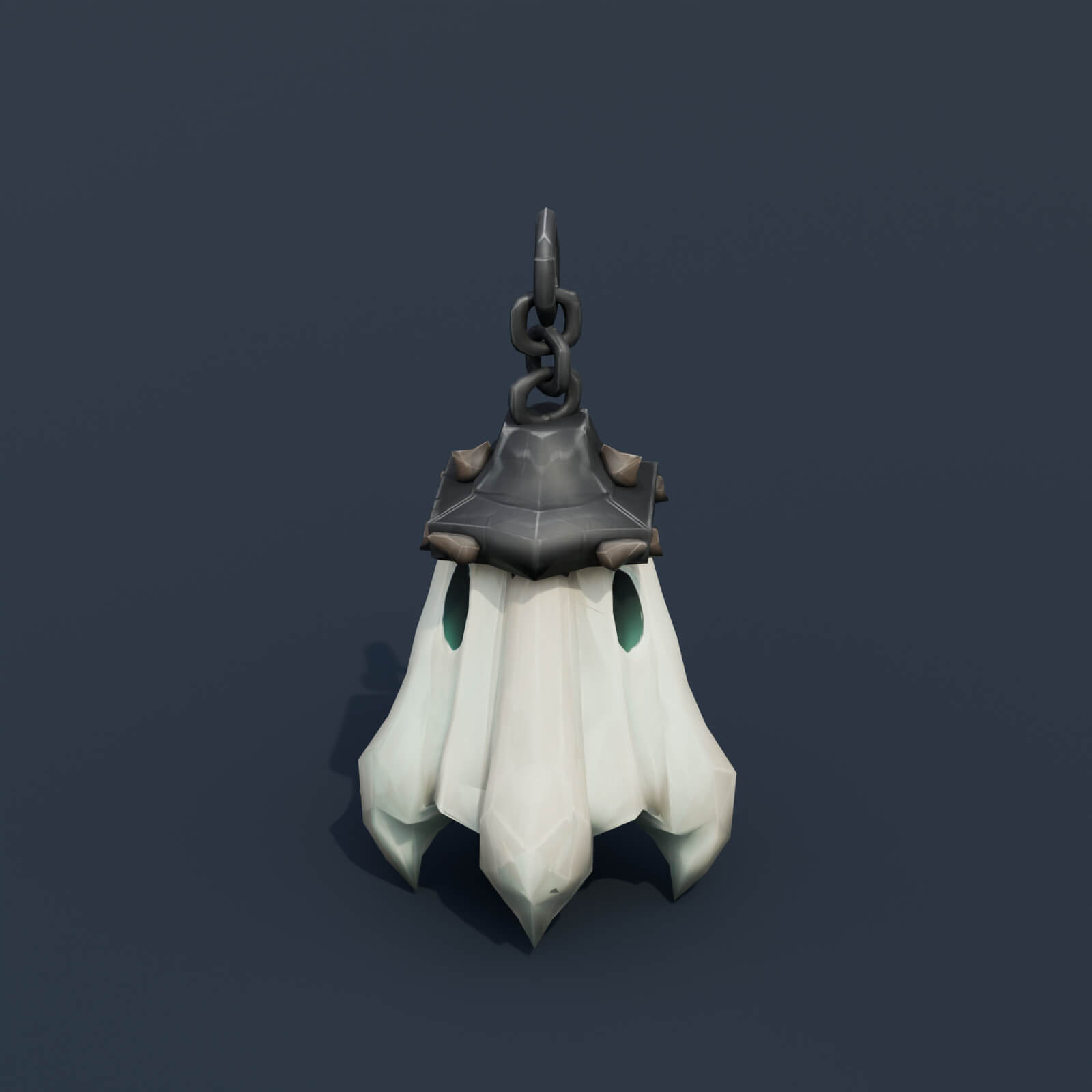 Stylized Low Poly Ghost Lantern 3D Model