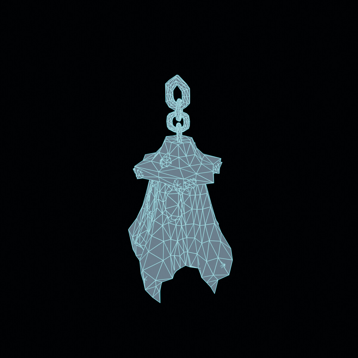 Stylized Low Poly Ghost Lantern 3D Model