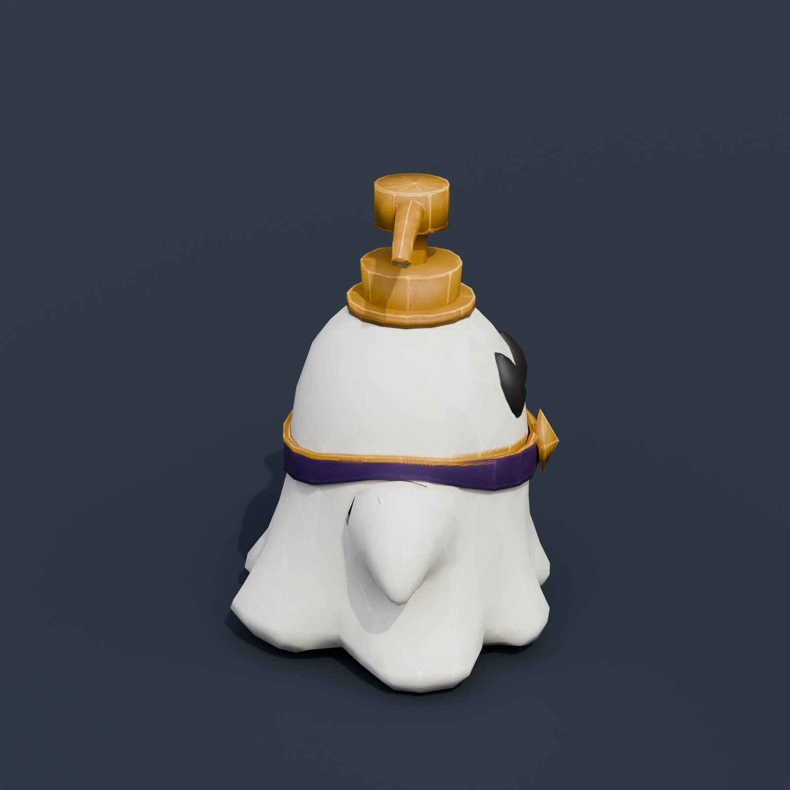 Stylized Low Poly Ghost Soap Dispenser 3D Model