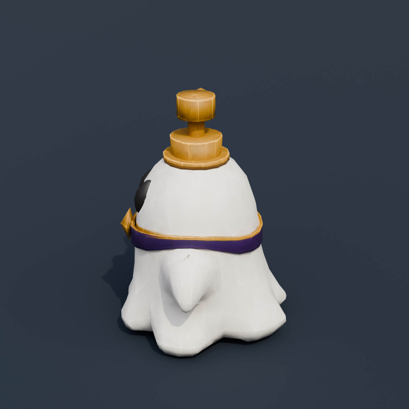 Stylized Low Poly Ghost Soap Dispenser 3D Model
