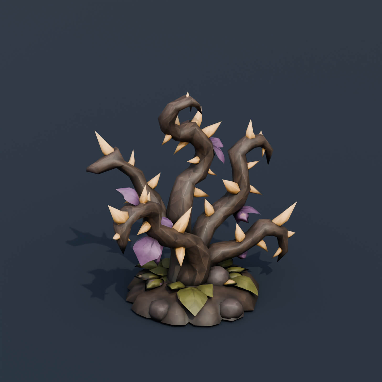 Stylized Low Poly Grave Root Cluster 3D Model