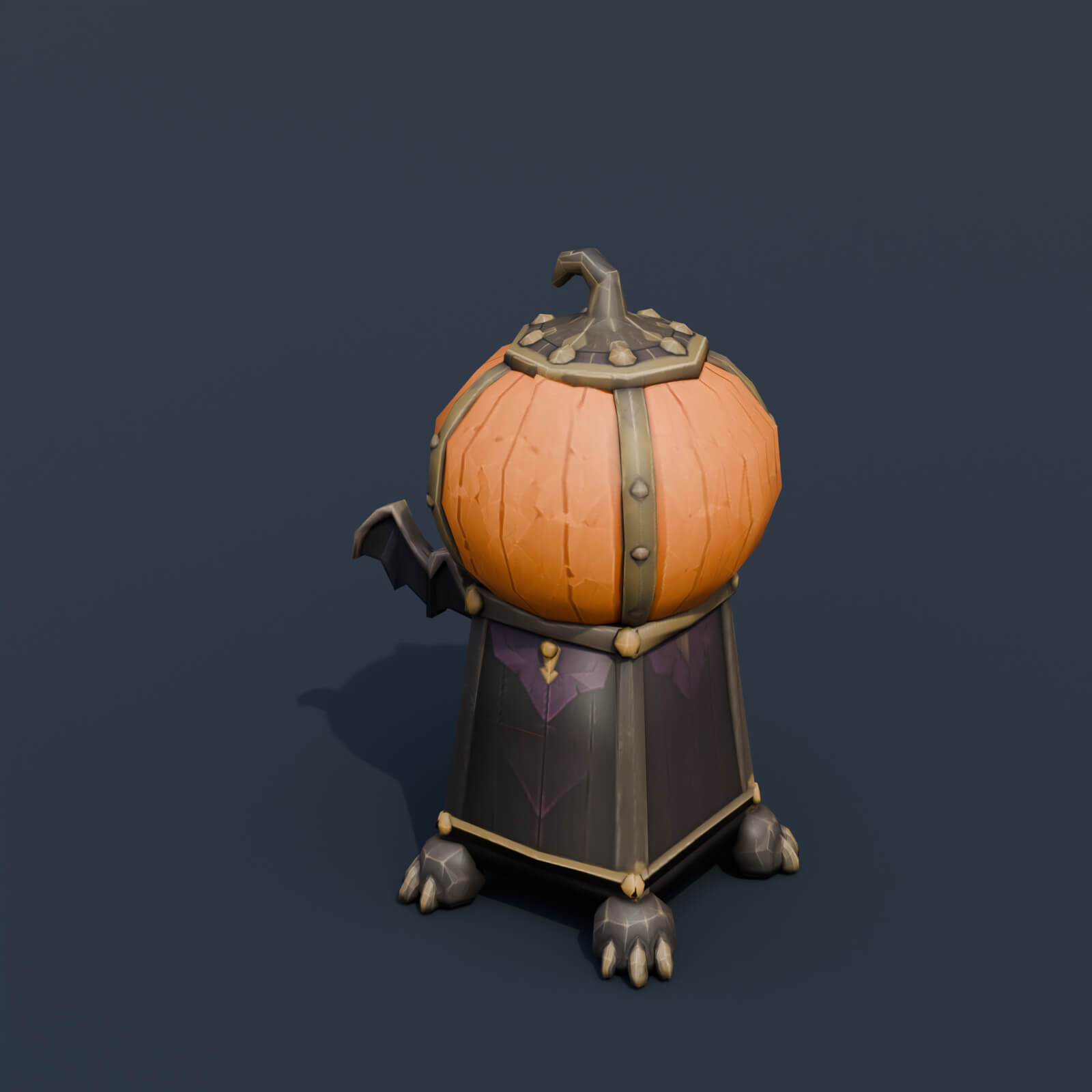 Stylized Low Poly Haunted Candy Dispenser 3D Model