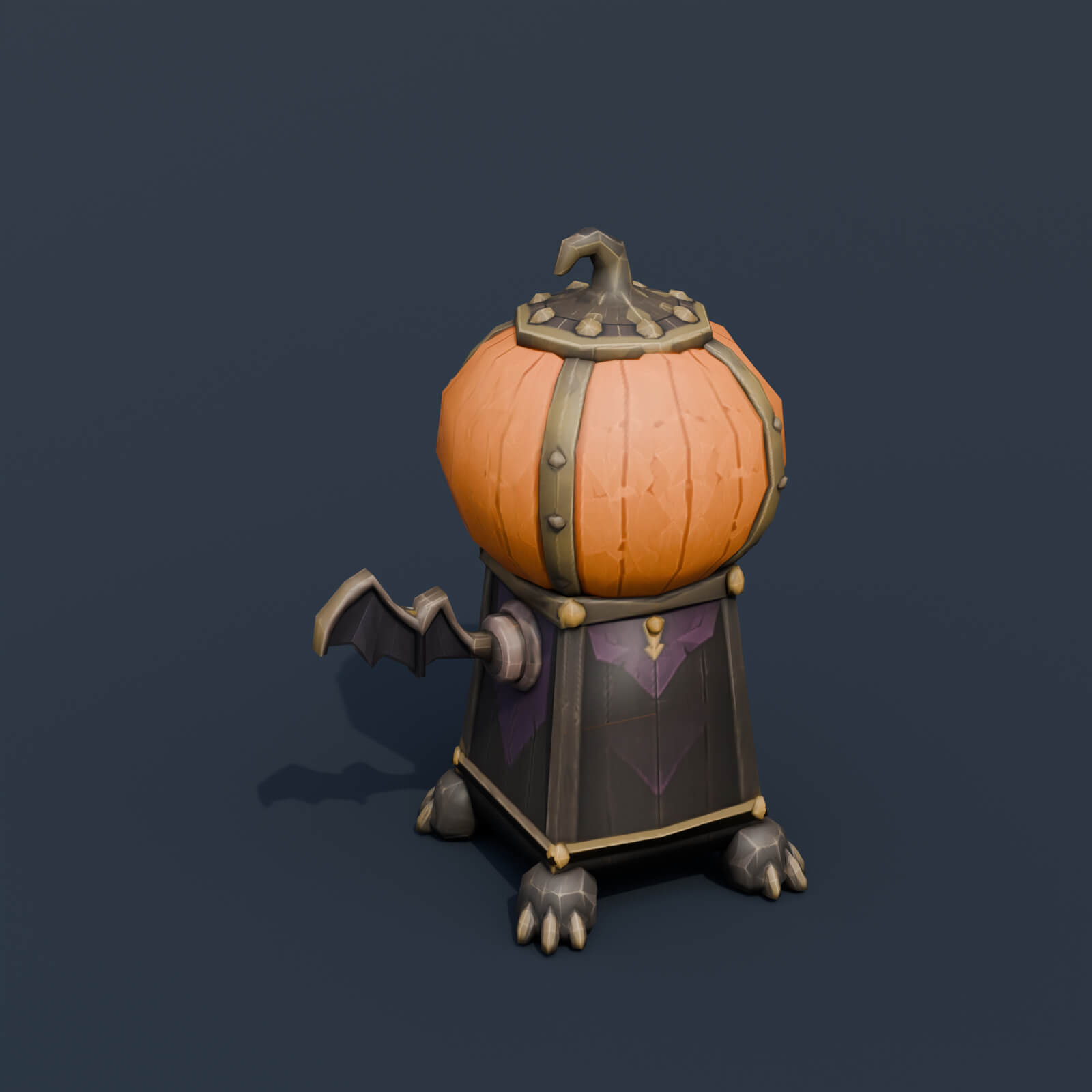 Stylized Low Poly Haunted Candy Dispenser 3D Model