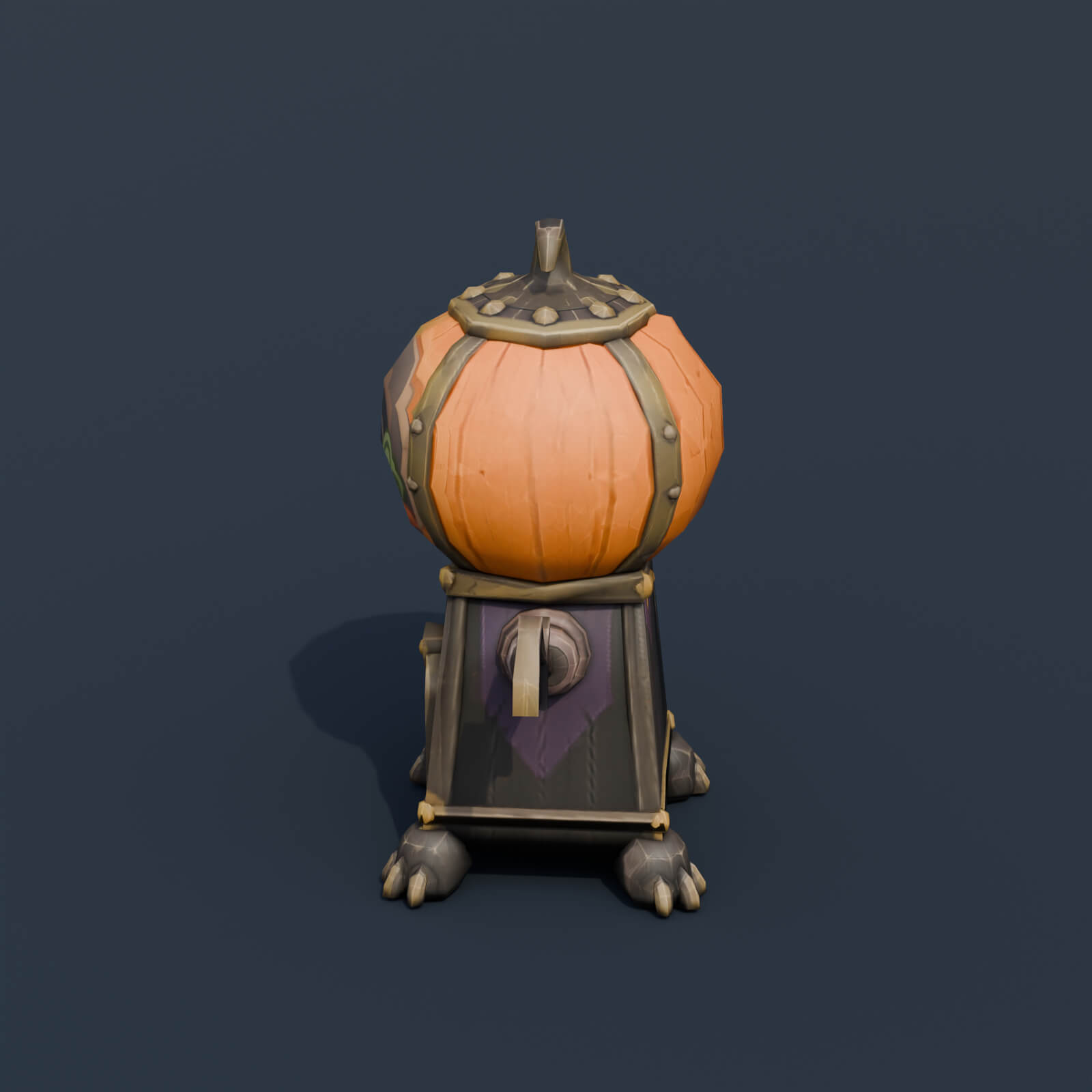 Stylized Low Poly Haunted Candy Dispenser 3D Model