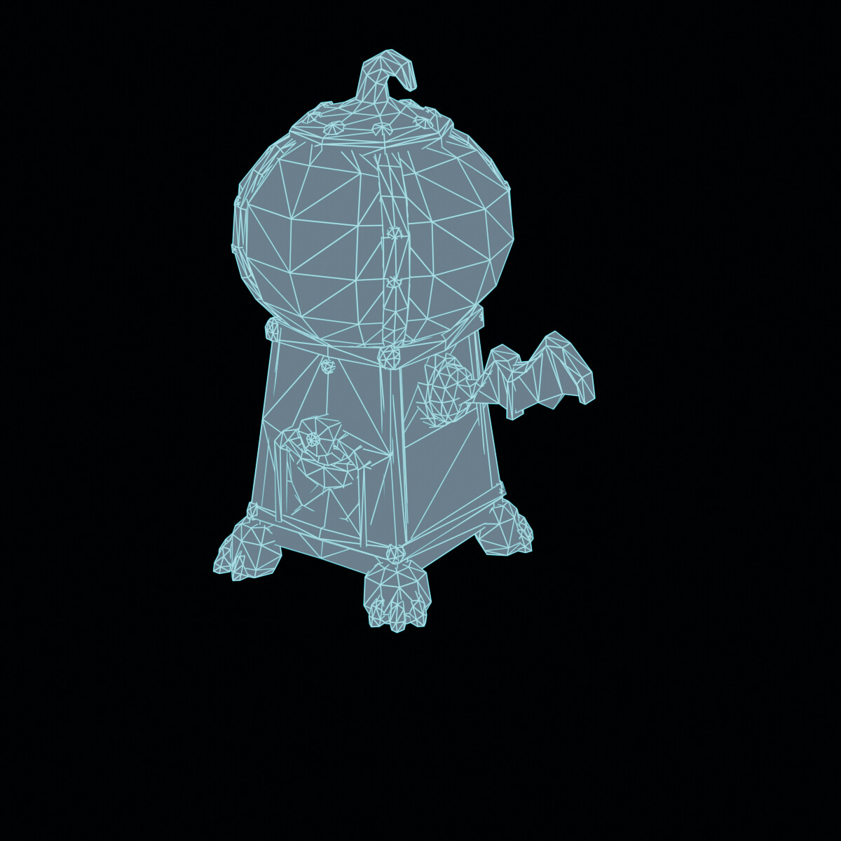 Stylized Low Poly Haunted Candy Dispenser 3D Model