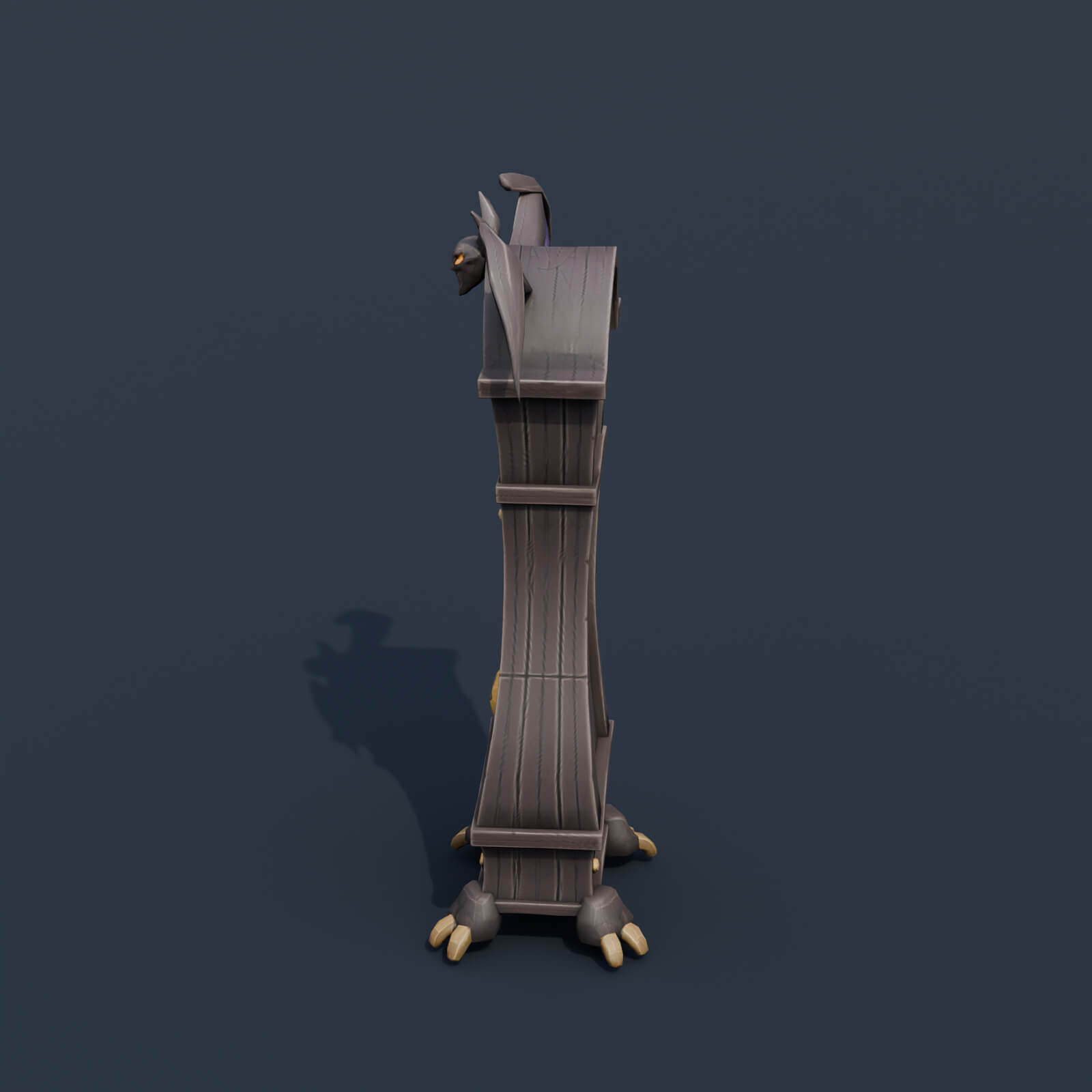 Stylized Low Poly Haunted Grandfather Clock 3D Model
