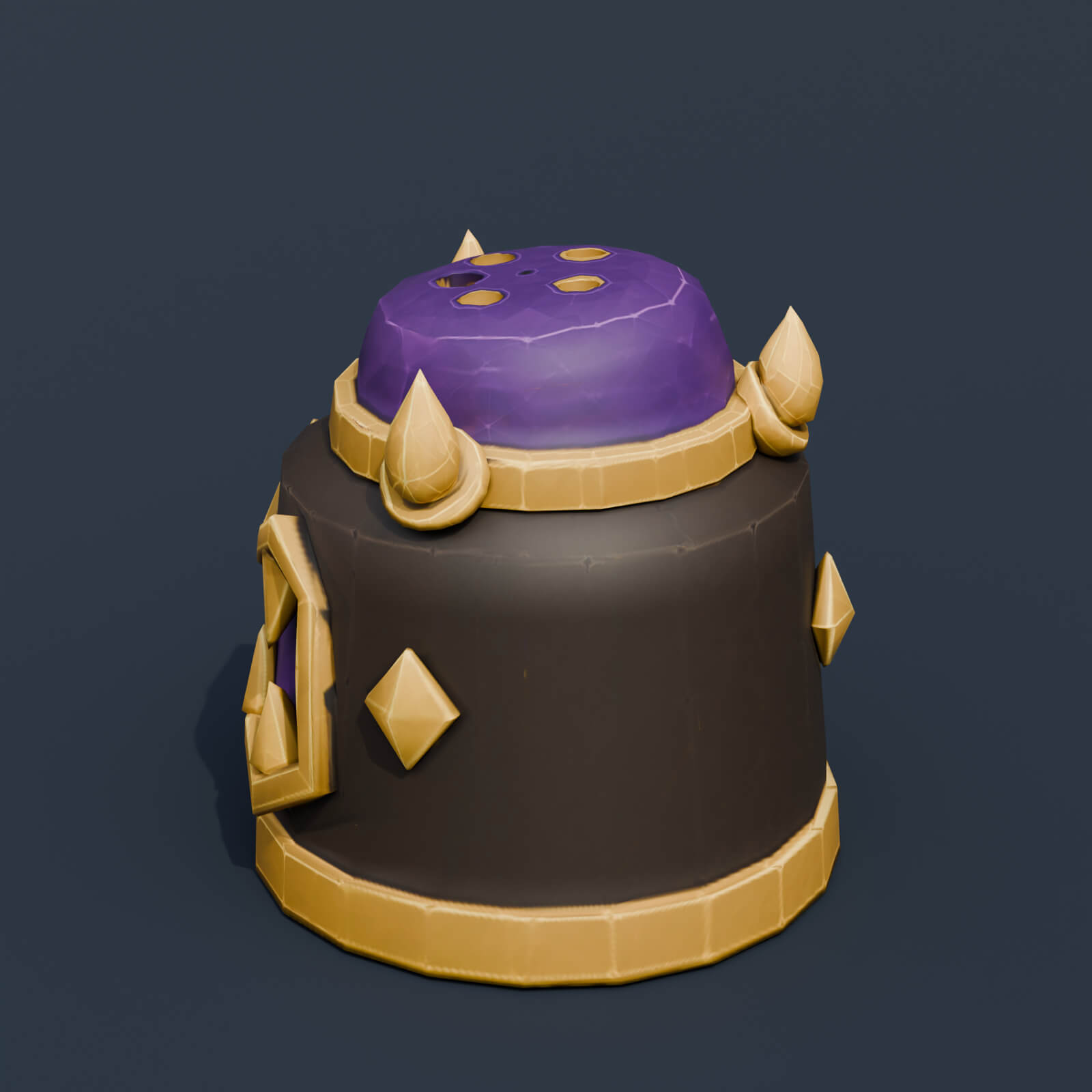 Stylized Low Poly Monster Salt Shaker 3D Model
