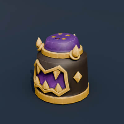 Stylized Low Poly Monster Salt Shaker