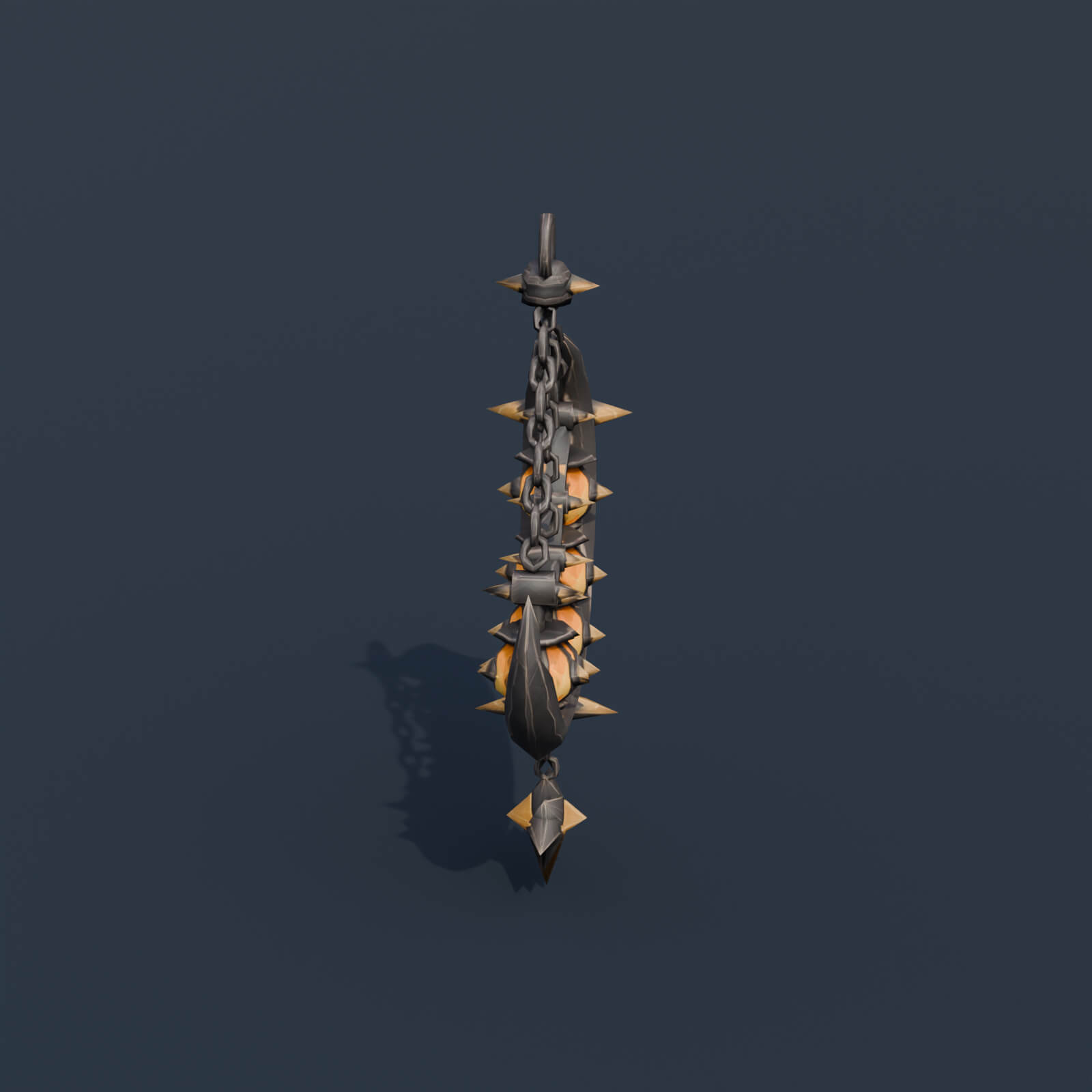 Stylized Low Poly Moon Chandelier 3D Model