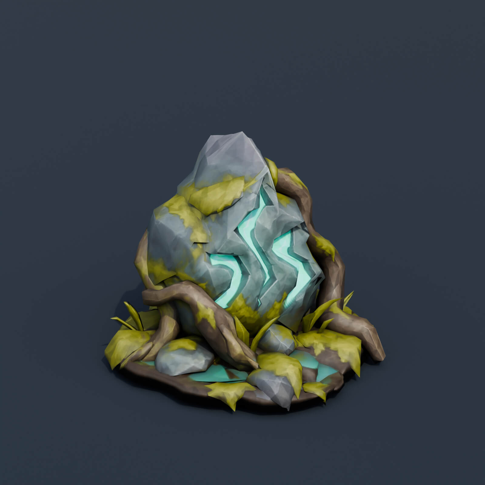 Stylized Low Poly Moonflower Planter 3D Model