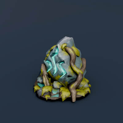 Stylized Low Poly Moonflower Planter