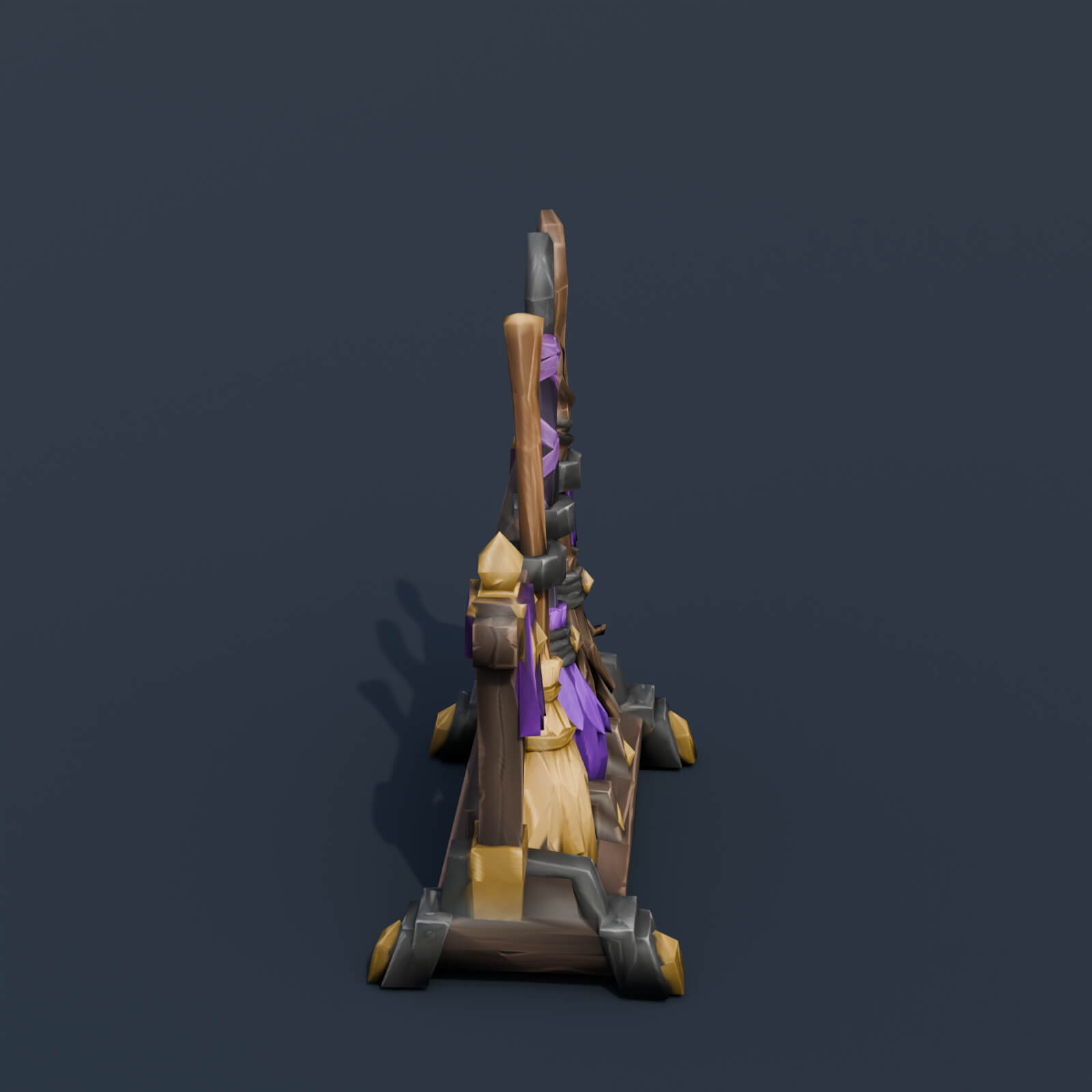 Stylized Low Poly Potion Shelf 3D Model