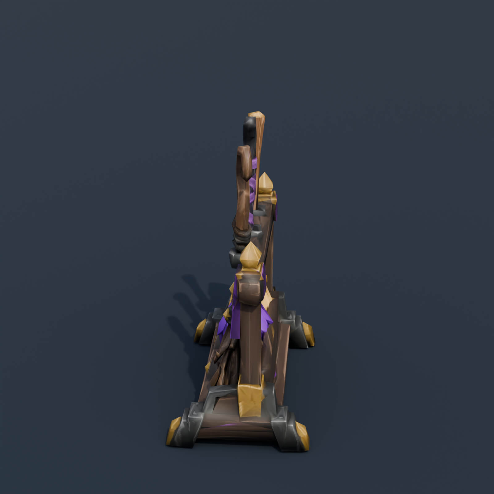 Stylized Low Poly Potion Shelf 3D Model