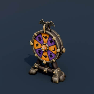 Stylized Low Poly Pumpkin Prize Wheel