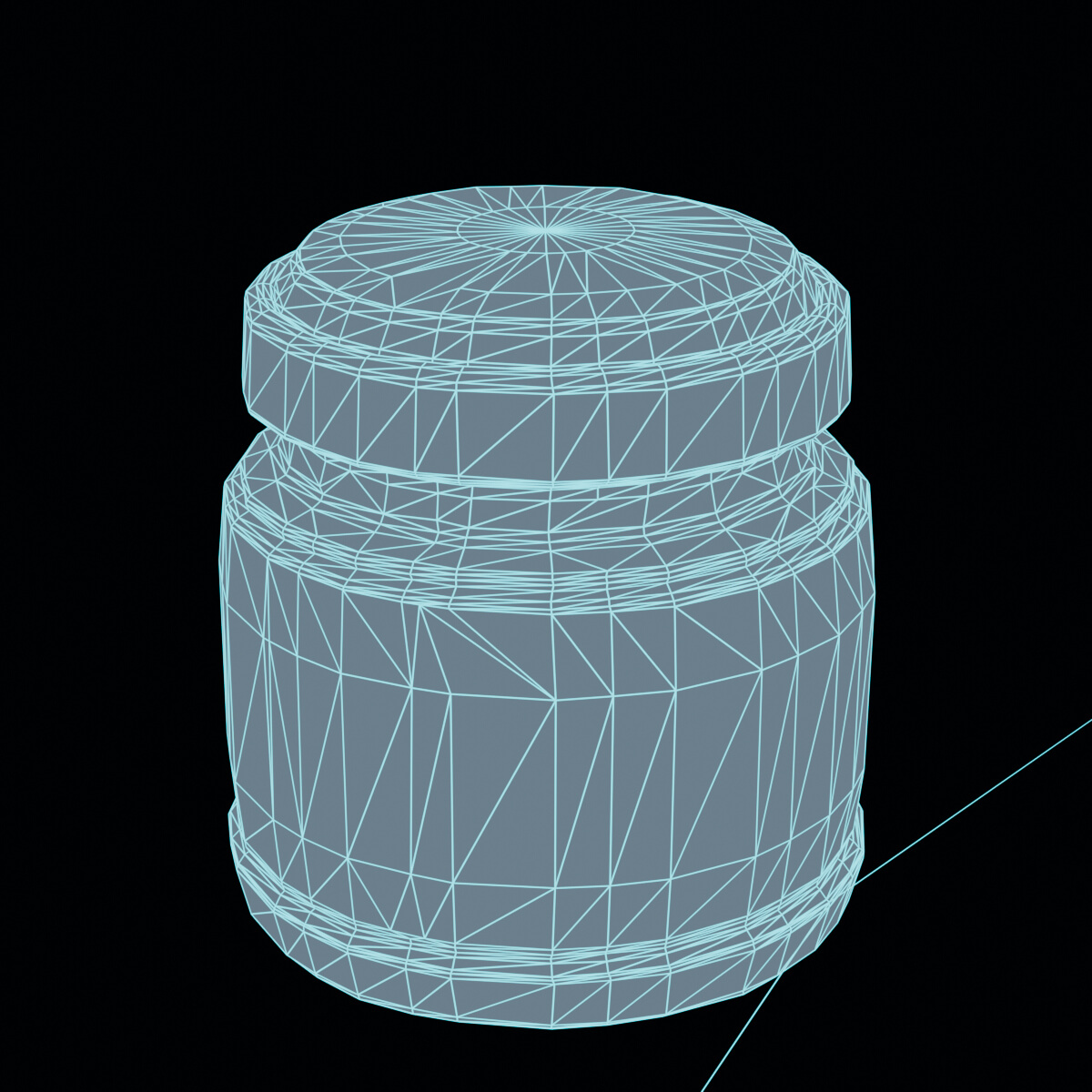 Stylized Low Poly Pumpkin Spice Jar 3D Model