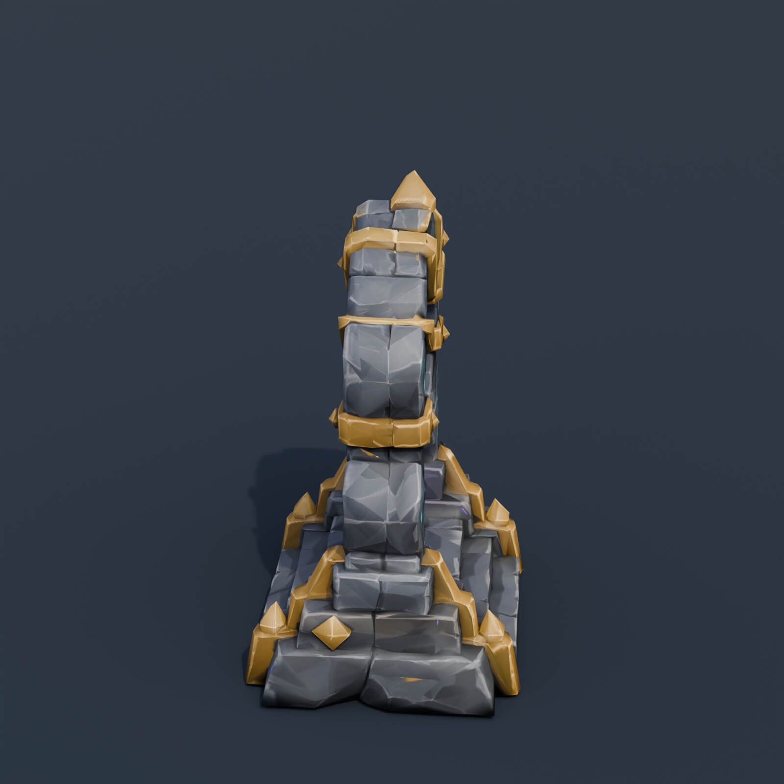 Stylized Low Poly Ritual Altar 3D Model