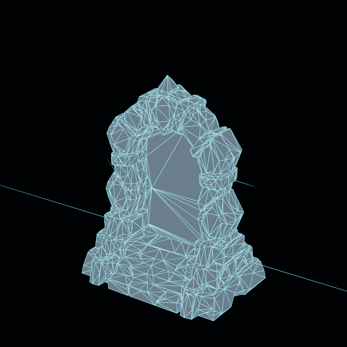 Stylized Low Poly Ritual Altar 3D Model