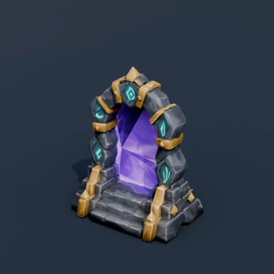 Stylized Low Poly Ritual Altar