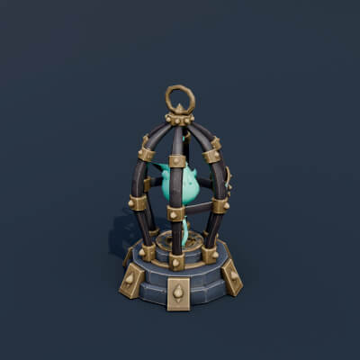 Stylized Low Poly Soul Cage