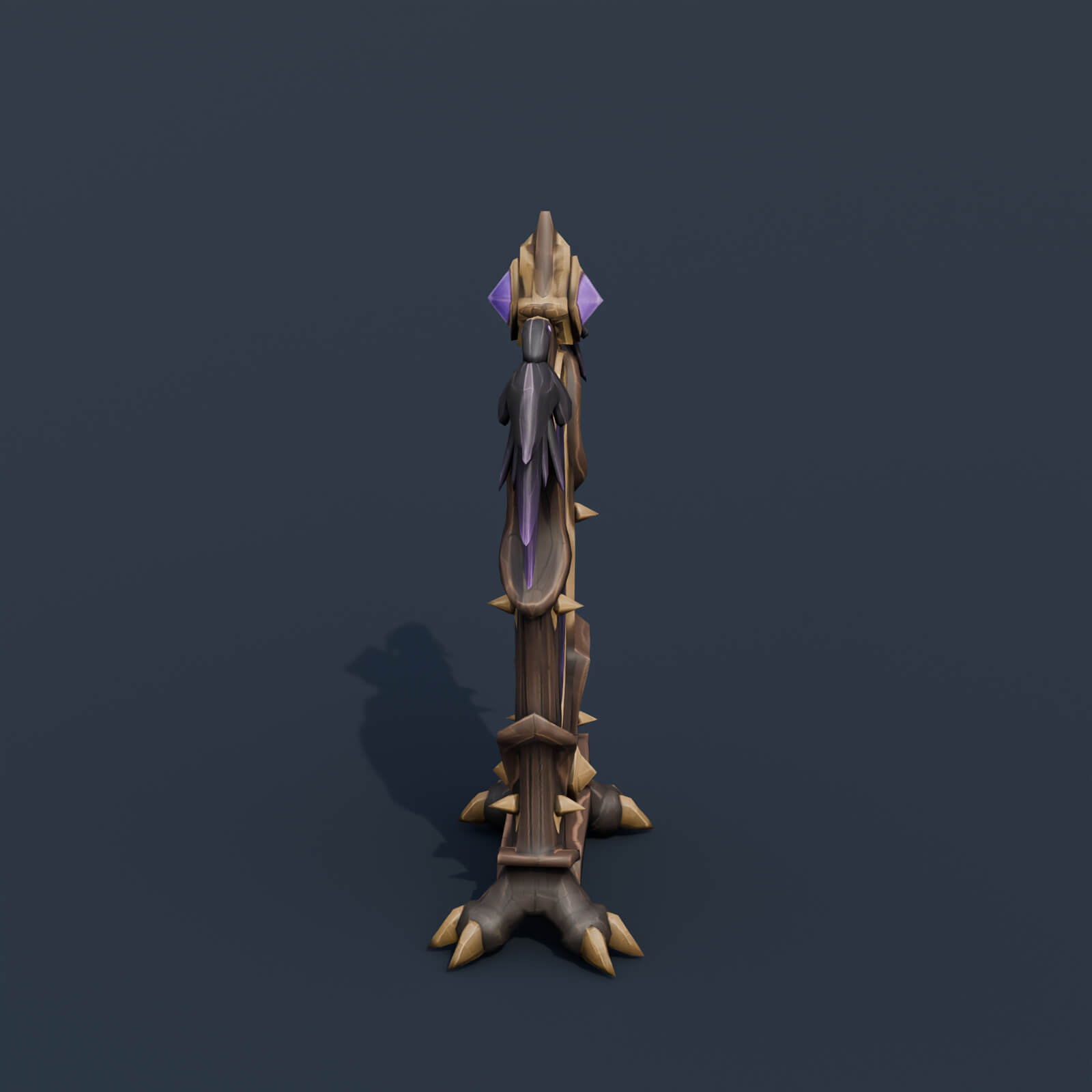 Stylized Low Poly Speaking Magic Mirror 3D Model