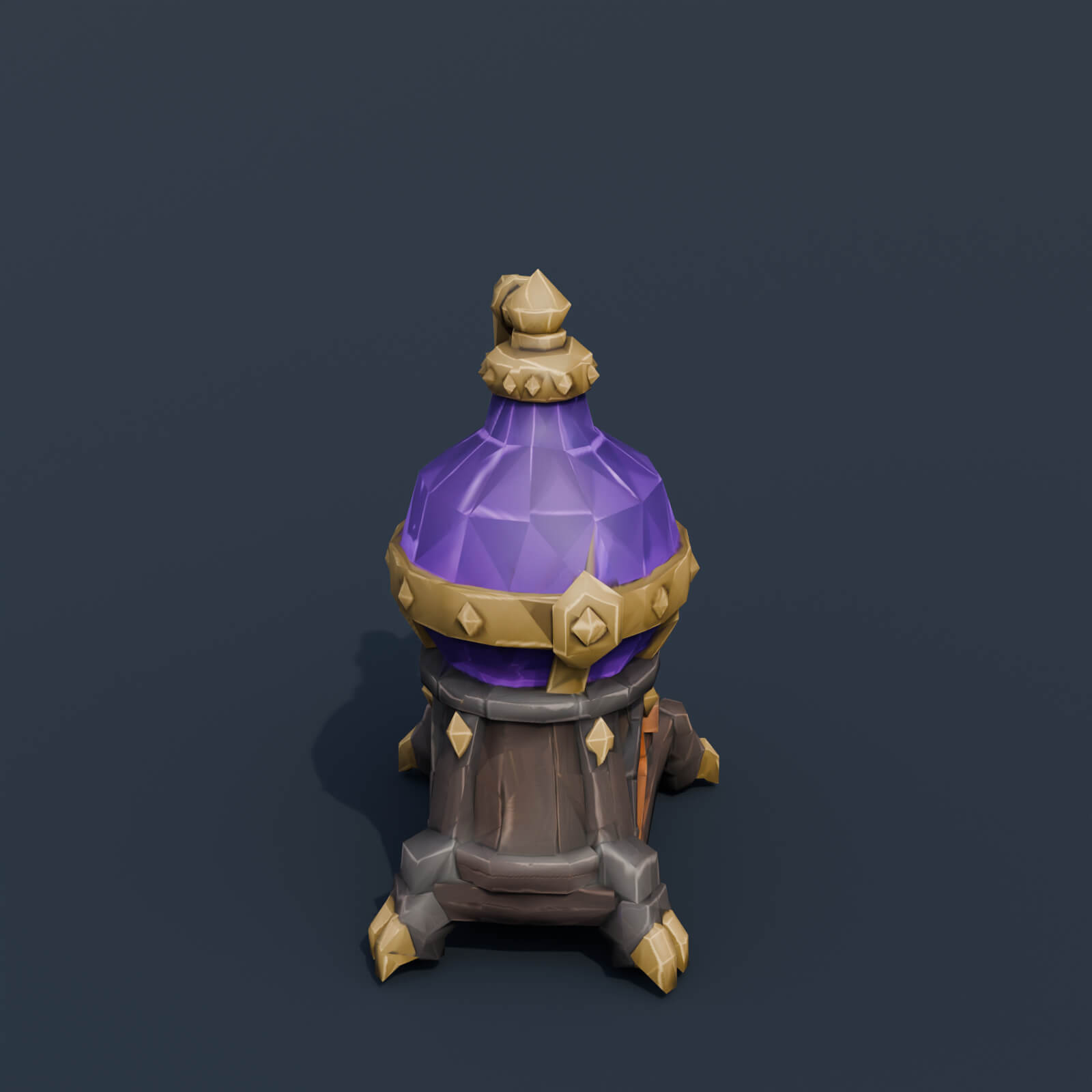 Stylized Low Poly Spectral Portal Arch 3D Model