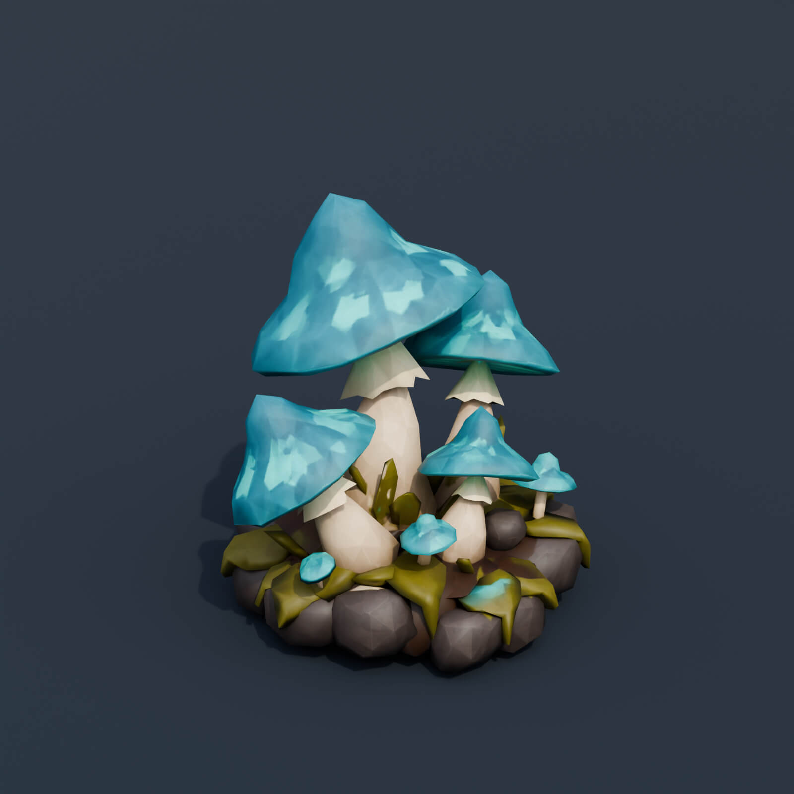 Stylized Low Poly Spider Egg Nest 3D Model