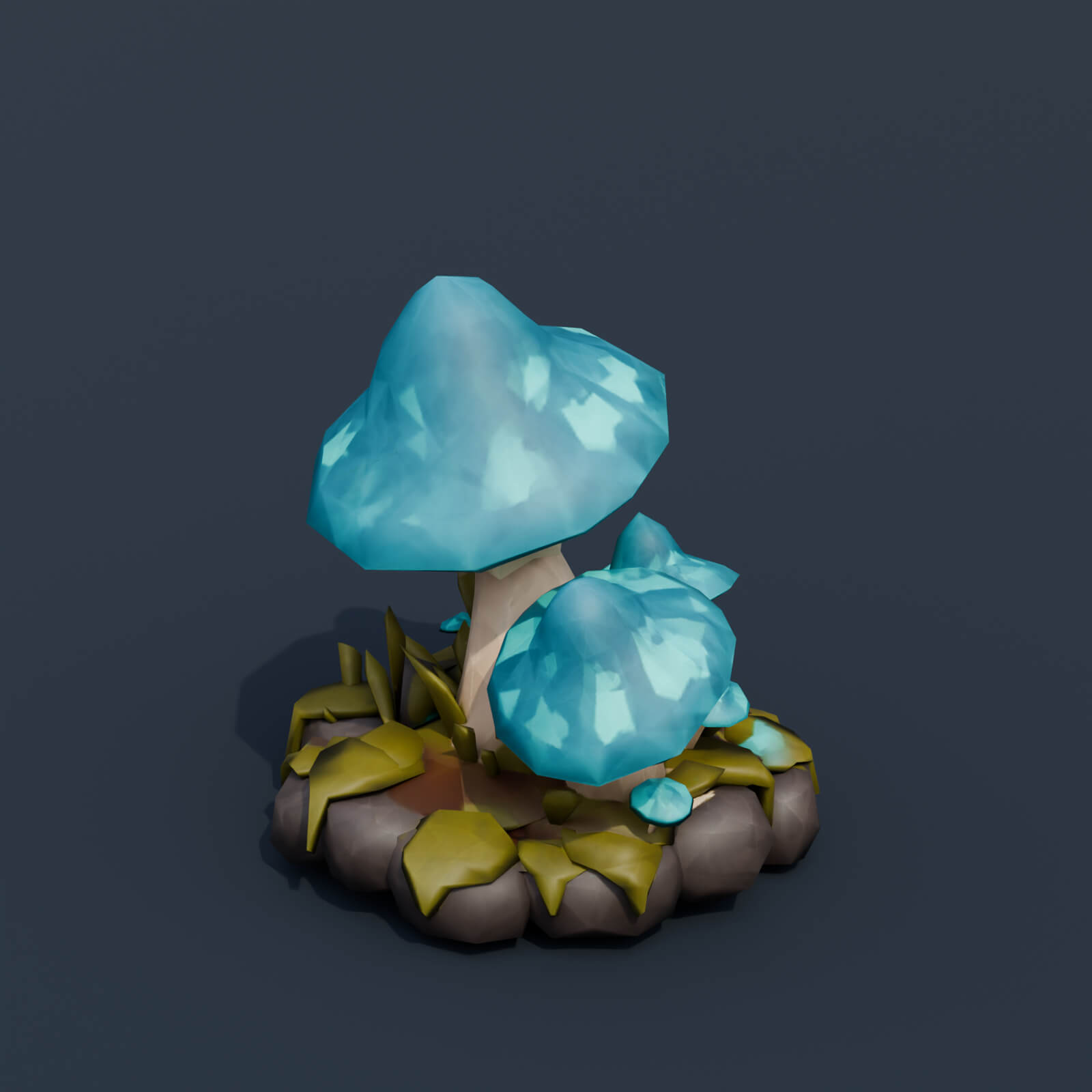 Stylized Low Poly Spider Egg Nest 3D Model