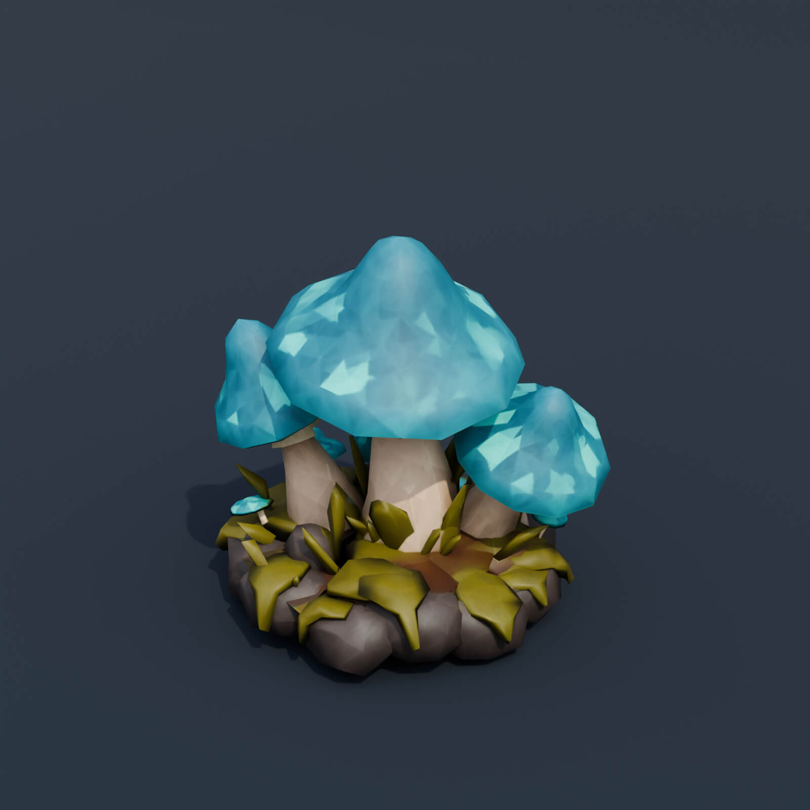 Stylized Low Poly Spider Egg Nest 3D Model
