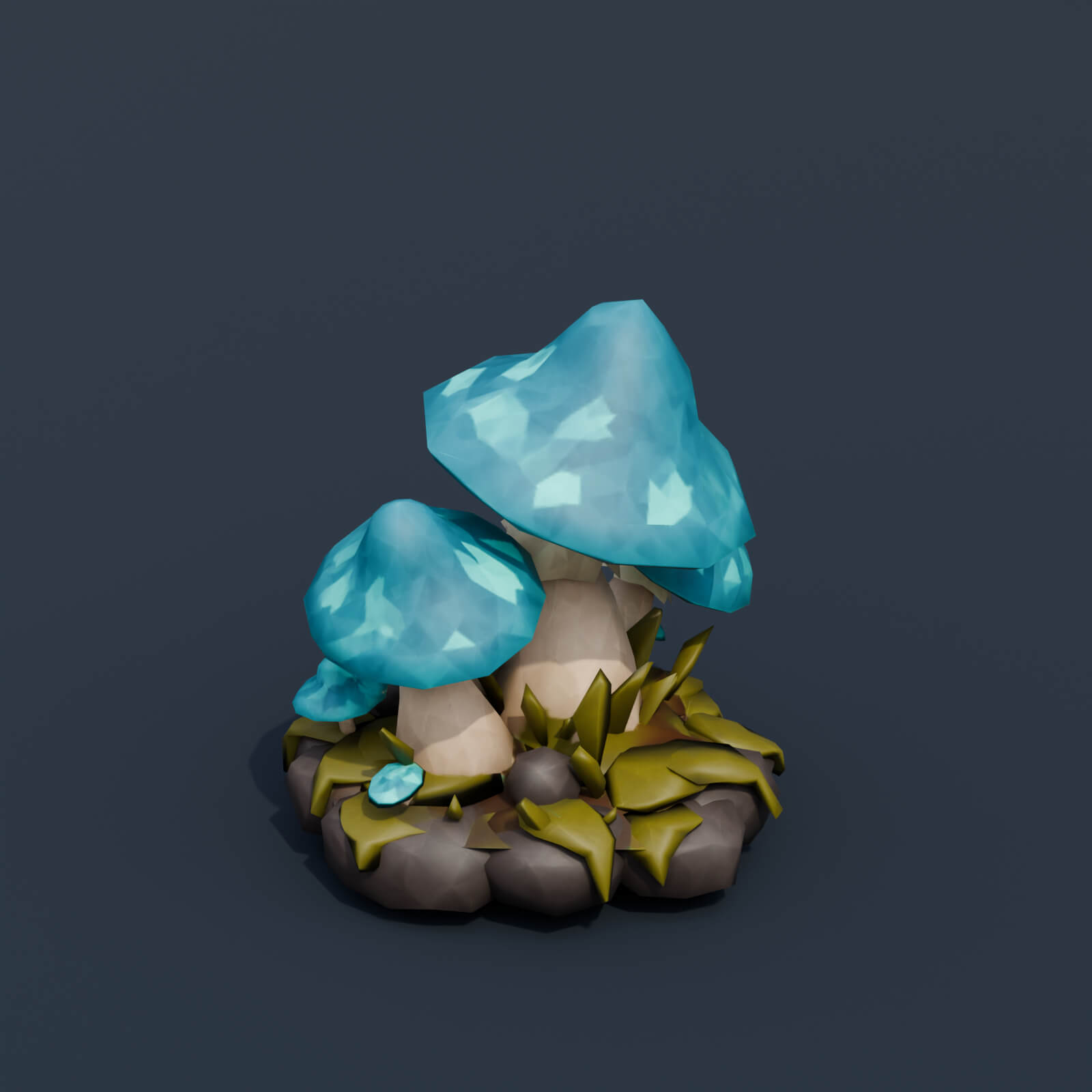Stylized Low Poly Spider Egg Nest 3D Model