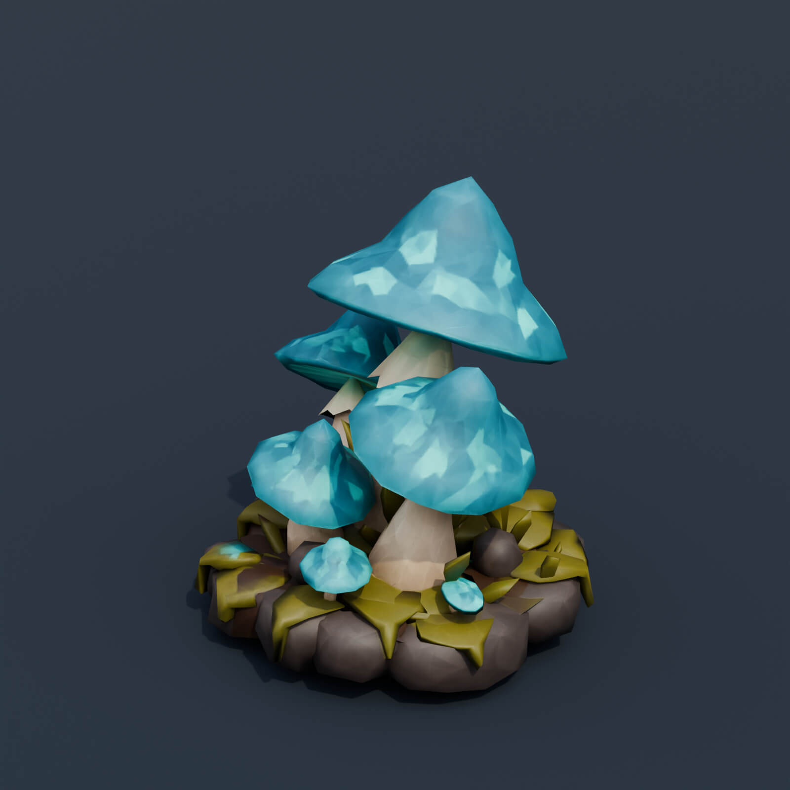 Stylized Low Poly Spider Egg Nest 3D Model