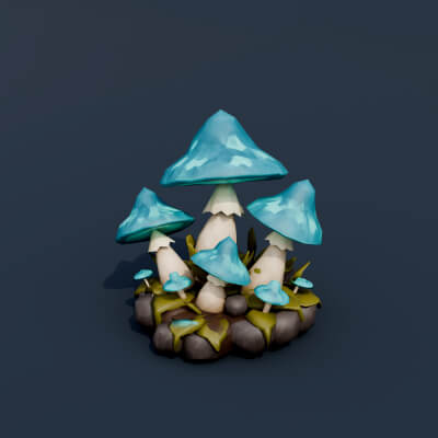 Stylized Low Poly Spider Egg Nest