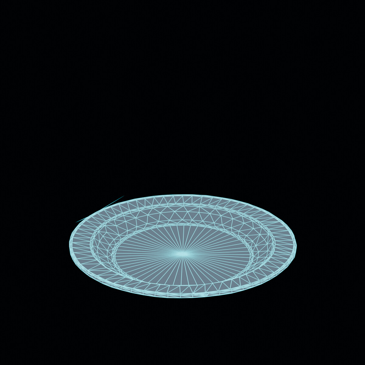 Stylized Low Poly Spiderweb Dinner Plate 3D Model