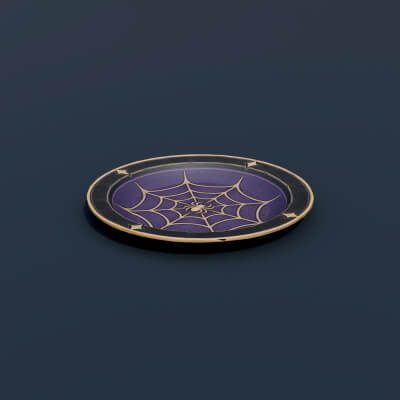 Stylized Low Poly Spiderweb Dinner Plate