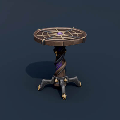 Stylized Low Poly Spiderweb Table
