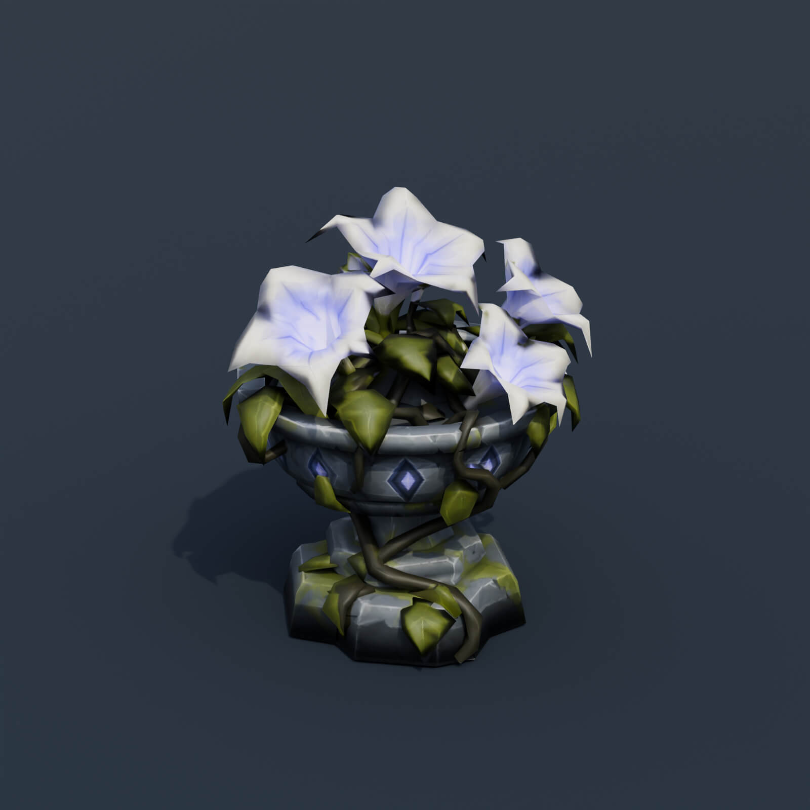 Stylized Low Poly Twisted Dead Tree 3D Model