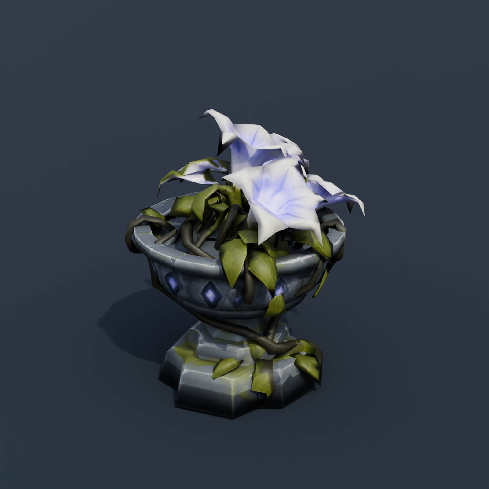 Stylized Low Poly Twisted Dead Tree 3D Model