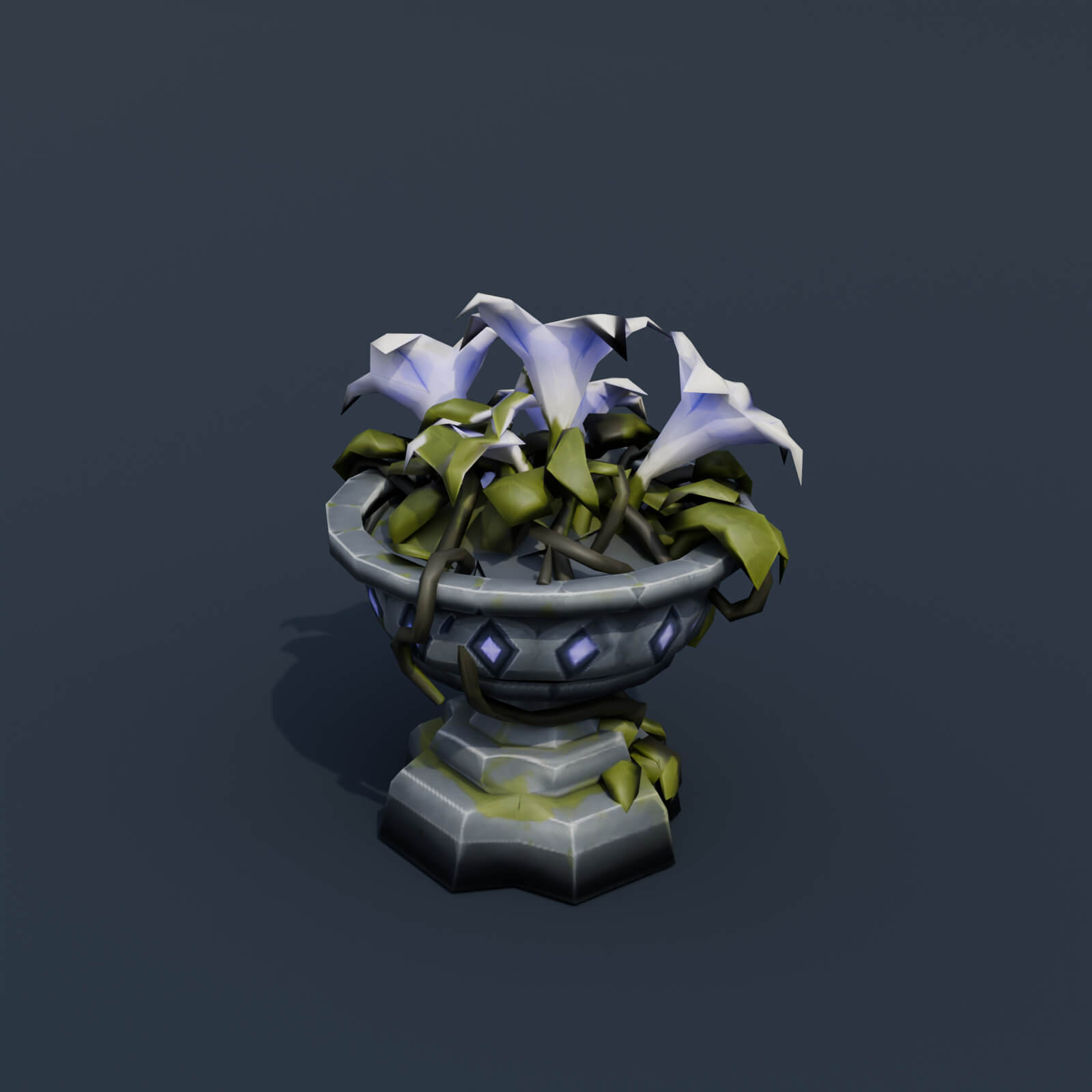 Stylized Low Poly Twisted Dead Tree 3D Model