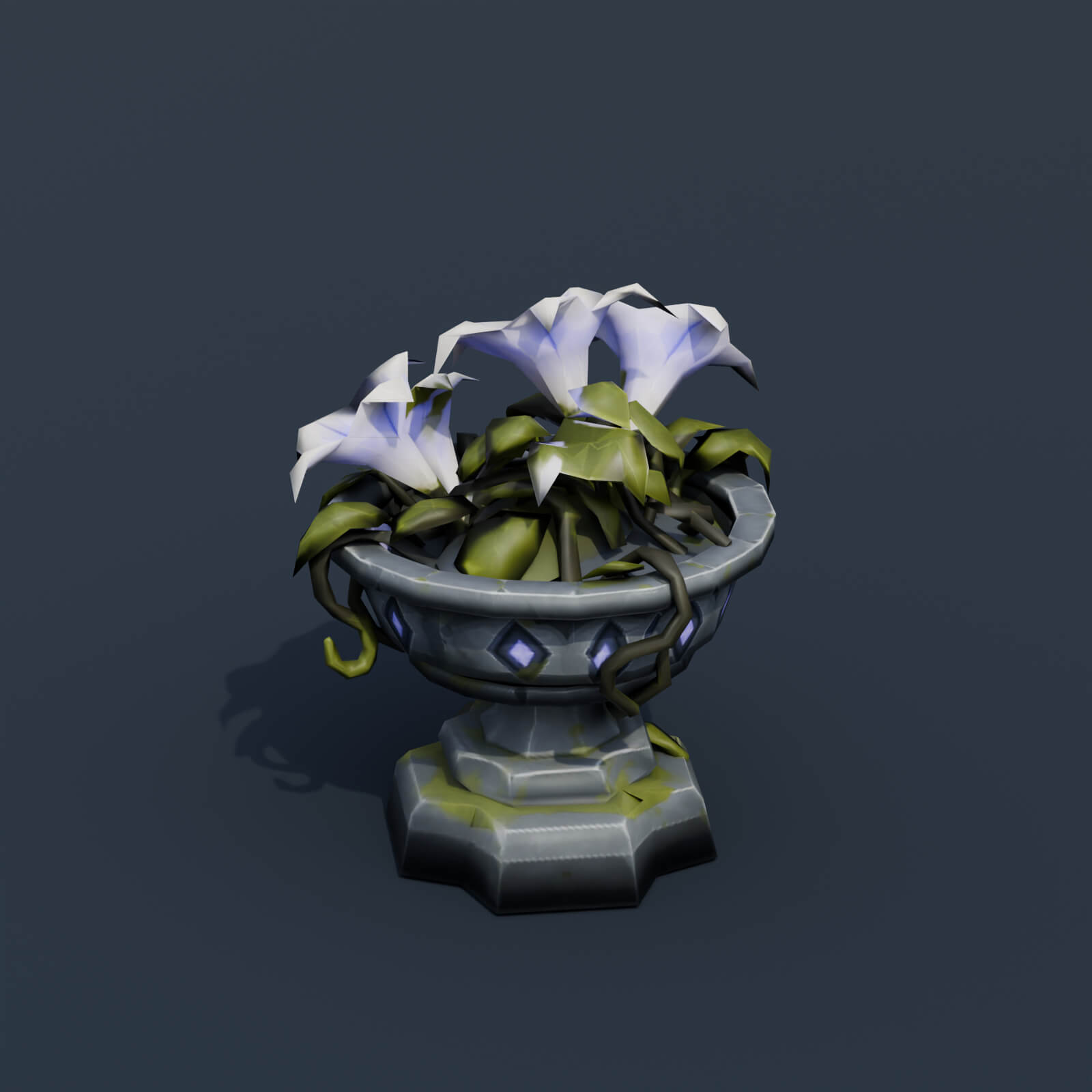 Stylized Low Poly Twisted Dead Tree 3D Model