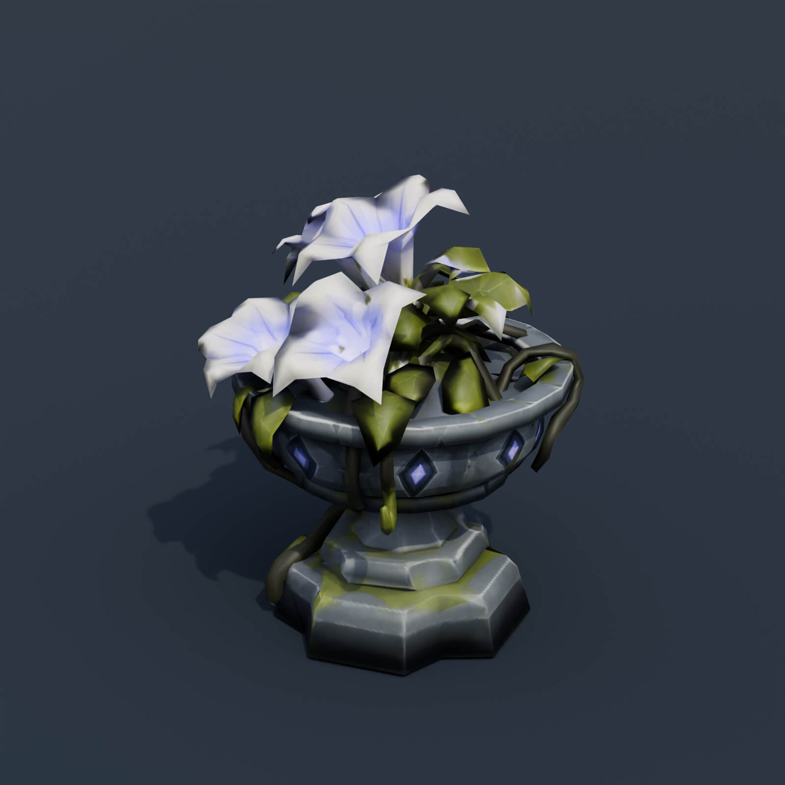 Stylized Low Poly Twisted Dead Tree 3D Model